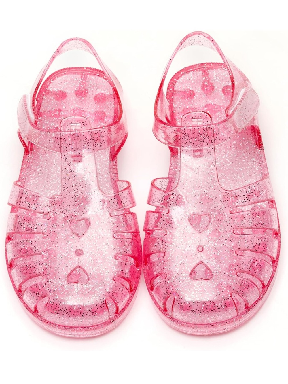 HaHaGuu toddler girls pink heart jelly sandals size 6.5  NWT